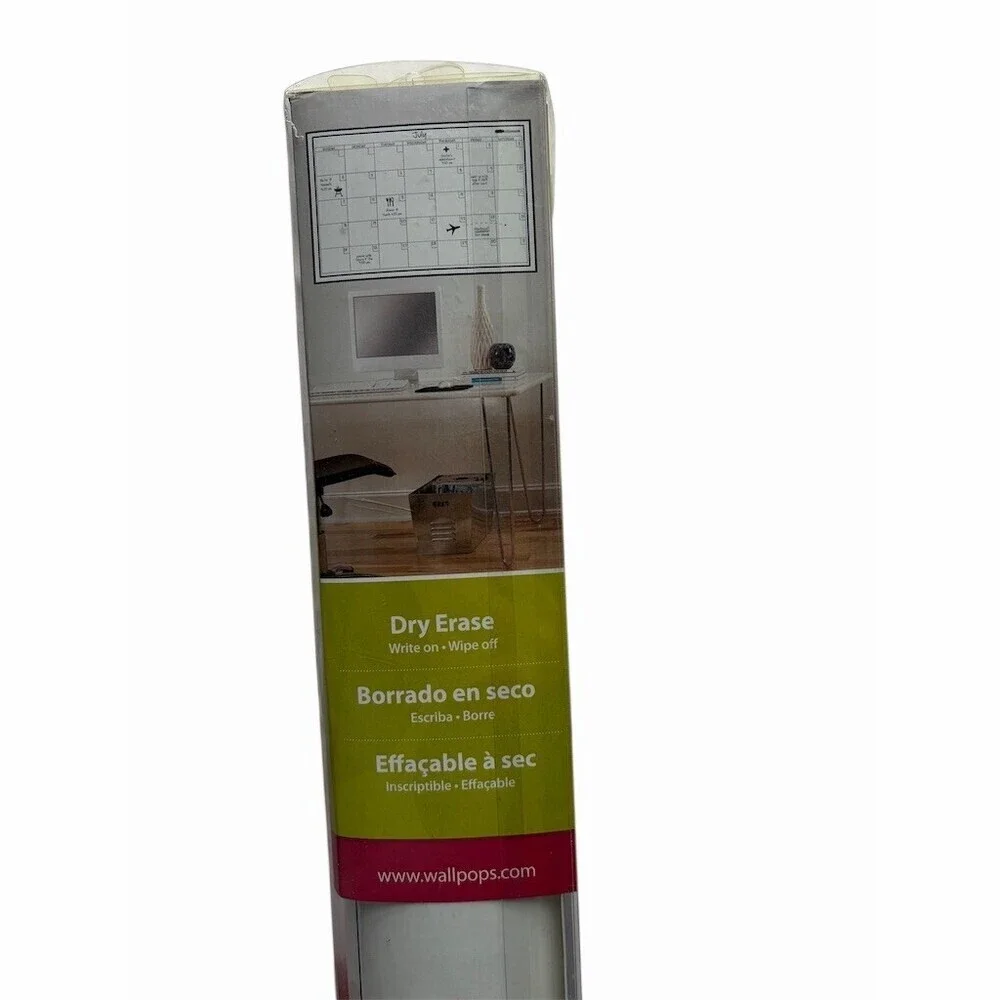 WallPops Peel & Stick Dry Erase Monthly Wall Calendar Decal w/ Marker